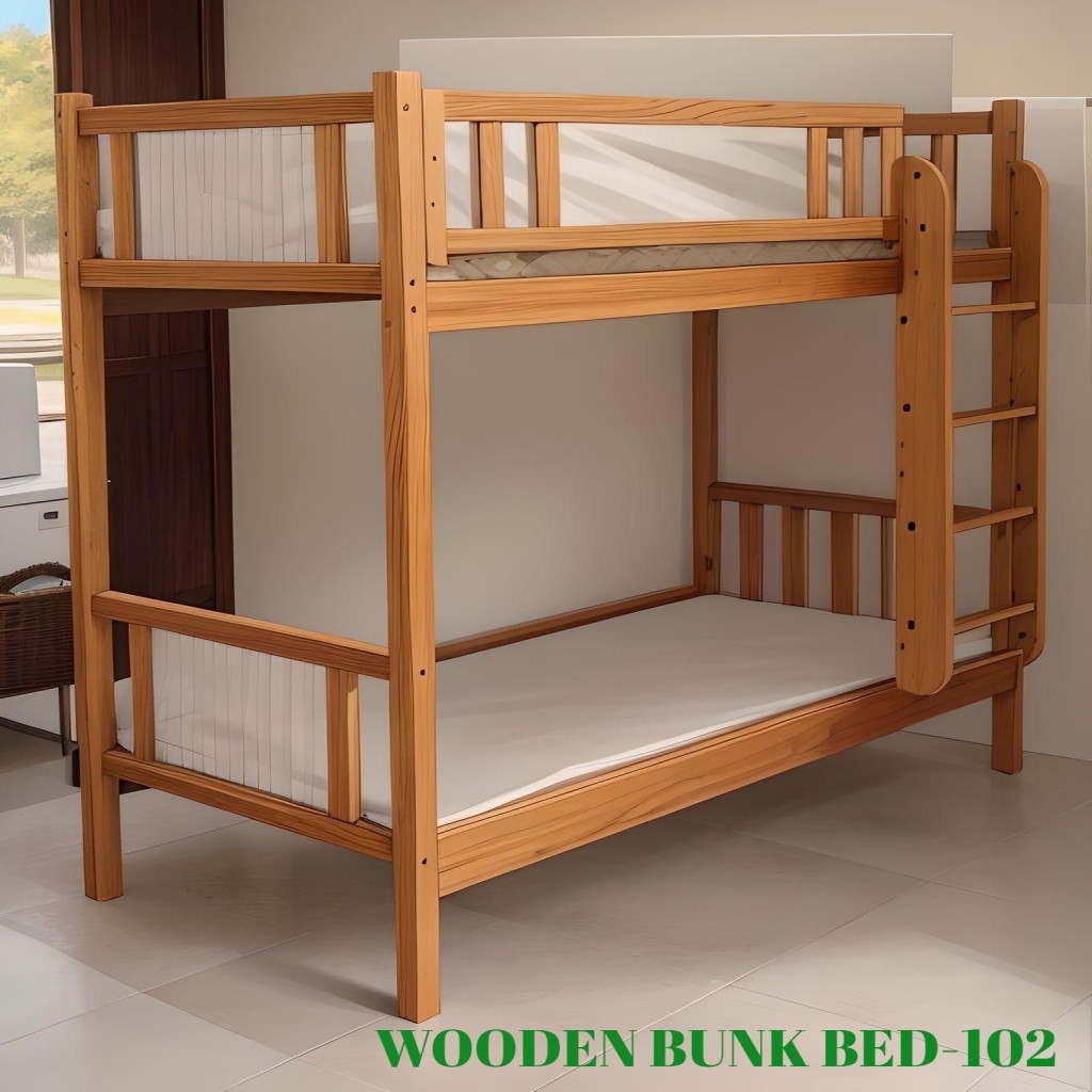 WOODEN BUNK BED-102